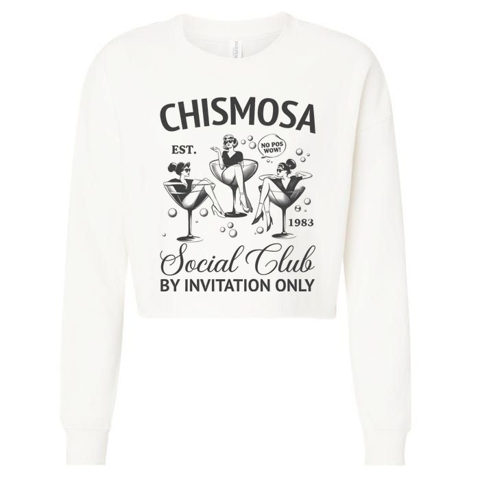 Chismosa Social Club Latina Mexicana Funny Hispanic Women Cropped Pullover Crew