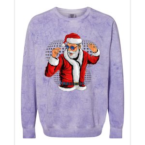 Cool Santa Claus Christmas Party Outfit Funny And Funny Colorblast Crewneck Sweatshirt