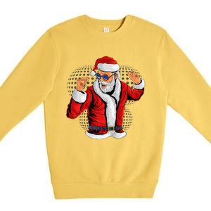 Cool Santa Claus Christmas Party Outfit Funny And Funny Premium Crewneck Sweatshirt