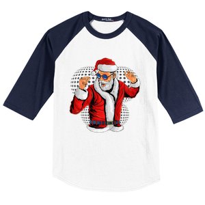 Cool Santa Claus Christmas Party Outfit Funny And Funny Baseball Sleeve Shirt