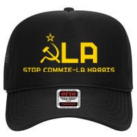 Commiela Stop Commiela Harris Stop Kamala Trump 2024 High Crown Mesh Back Trucker Hat