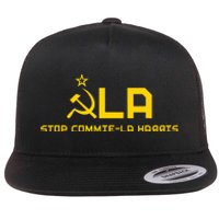 Commiela Stop Commiela Harris Stop Kamala Trump 2024 Flat Bill Trucker Hat