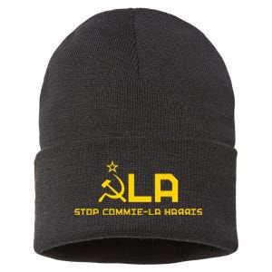 Commiela Stop Commiela Harris Stop Kamala Trump 2024 Sustainable Knit Beanie