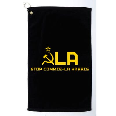 Commiela Stop Commiela Harris Stop Kamala Trump 2024 Platinum Collection Golf Towel