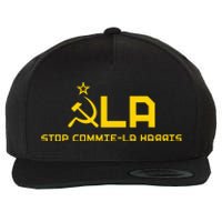 Commiela Stop Commiela Harris Stop Kamala Trump 2024 Wool Snapback Cap