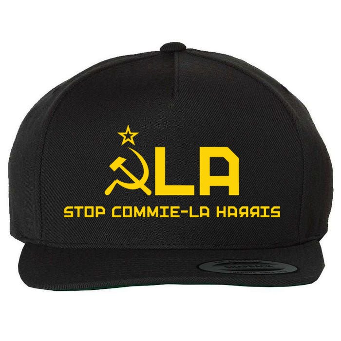 Commiela Stop Commiela Harris Stop Kamala Trump 2024 Wool Snapback Cap