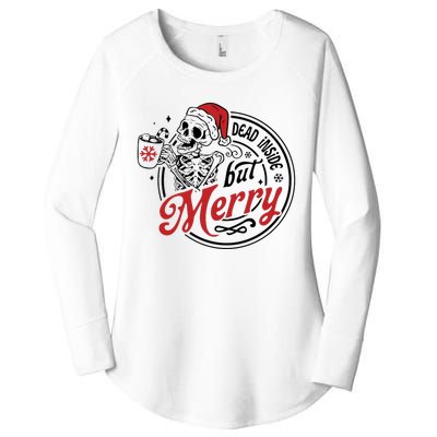 Christmas Skeleton Women's Perfect Tri Tunic Long Sleeve Shirt