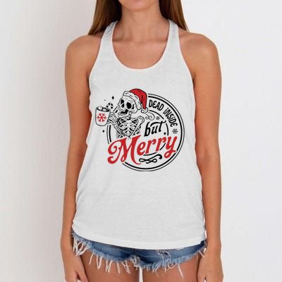 Christmas Skeleton Women's Knotted Racerback Tank