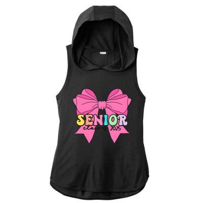 Coquette Senior Class Of 2025 Ladies PosiCharge Tri-Blend Wicking Draft Hoodie Tank