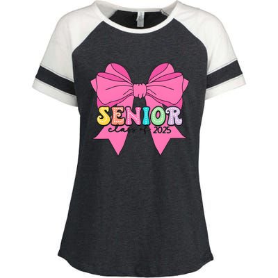 Coquette Senior Class Of 2025 Enza Ladies Jersey Colorblock Tee