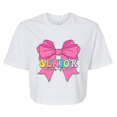 Coquette Senior Class Of 2025 Bella+Canvas Jersey Crop Tee