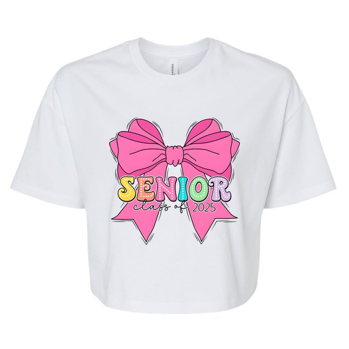 Coquette Senior Class Of 2025 Bella+Canvas Jersey Crop Tee