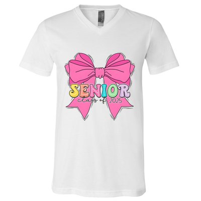 Coquette Senior Class Of 2025 V-Neck T-Shirt