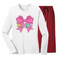 Coquette Senior Class Of 2025 Women's Long Sleeve Flannel Pajama Set 