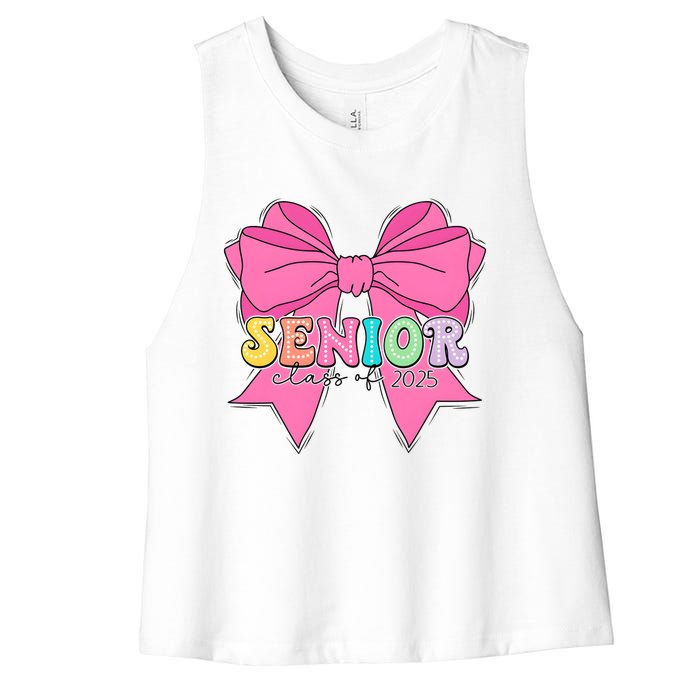 Coquette Senior Class Of 2025 Women's Racerback Cropped Tank