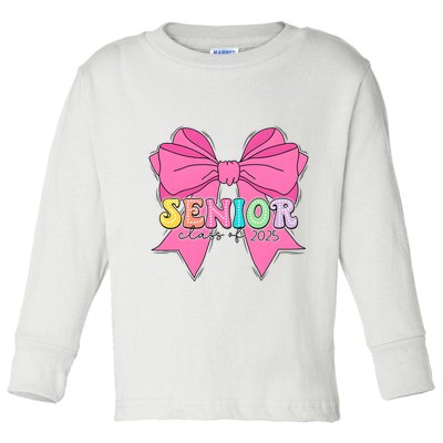Coquette Senior Class Of 2025 Toddler Long Sleeve Shirt