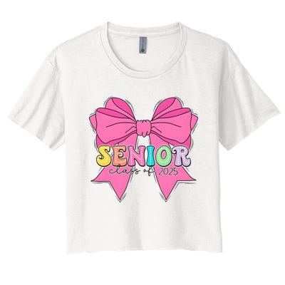 Coquette Senior Class Of 2025 Women's Crop Top Tee