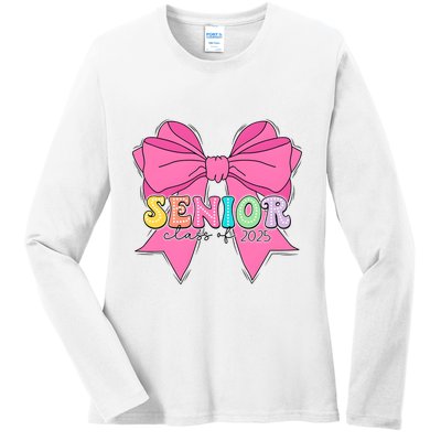 Coquette Senior Class Of 2025 Ladies Long Sleeve Shirt