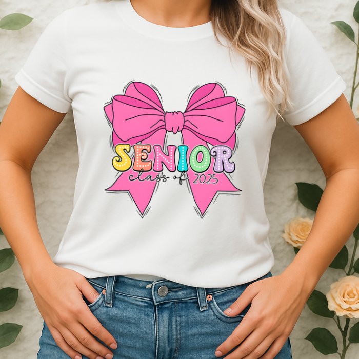 Coquette Senior Class Of 2025 Womens T-Shirt