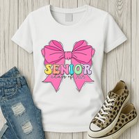 Coquette Senior Class Of 2025 Womens T-Shirt