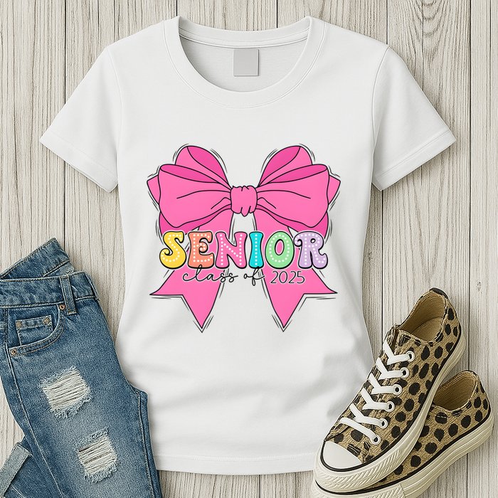 Coquette Senior Class Of 2025 Womens T-Shirt