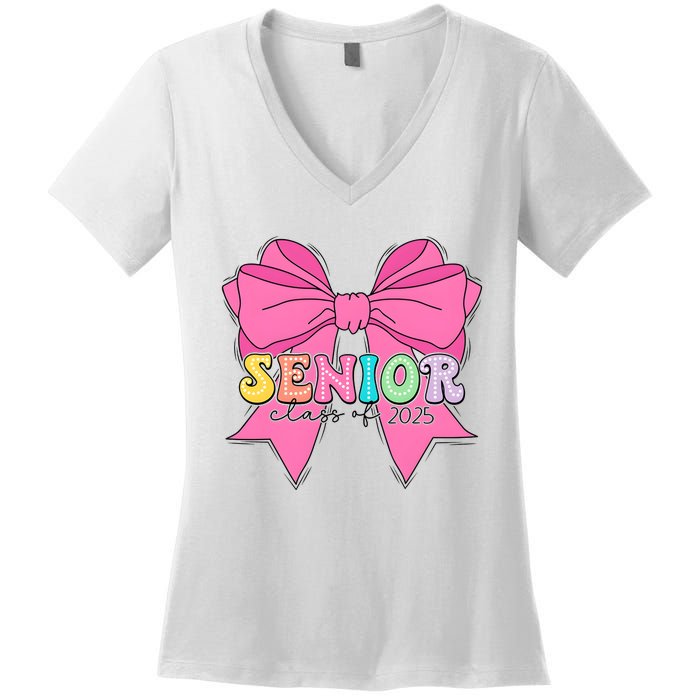 Coquette Senior Class Of 2025 Women's V-Neck T-Shirt