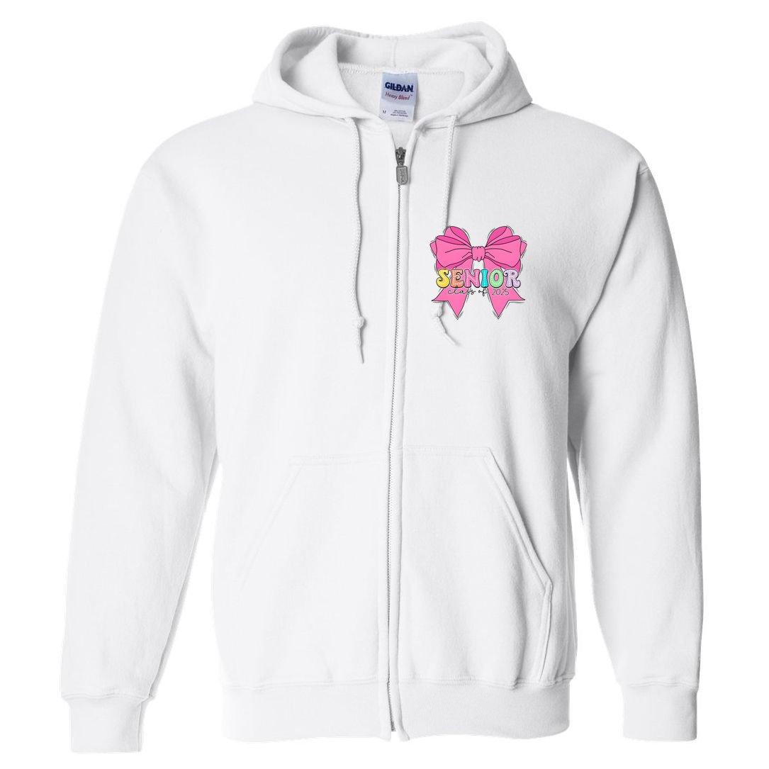 Coquette Senior Class Of 2025 Full Zip Hoodie