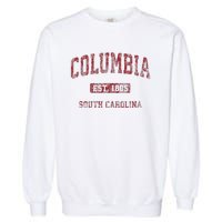 Columbia South Carolina Sc Vintage Athletic Sports Design Garment-Dyed Sweatshirt