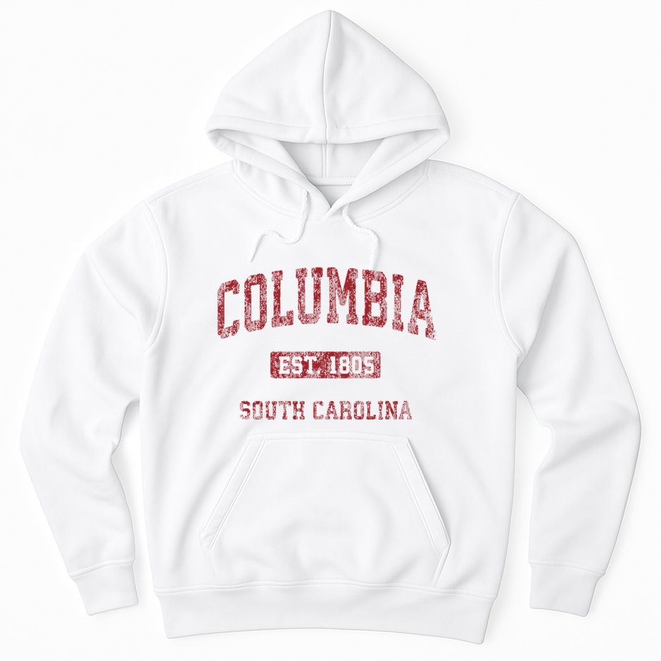 Columbia South Carolina Sc Vintage Athletic Sports Design Hoodie