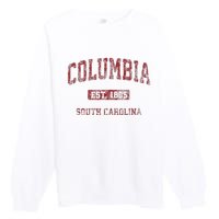 Columbia South Carolina Sc Vintage Athletic Sports Design Premium Crewneck Sweatshirt