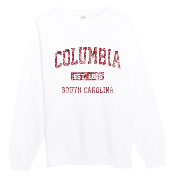 Columbia South Carolina Sc Vintage Athletic Sports Design Premium Crewneck Sweatshirt