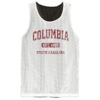 Columbia South Carolina Sc Vintage Athletic Sports Design Mesh Reversible Basketball Jersey Tank