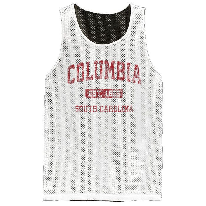 Columbia South Carolina Sc Vintage Athletic Sports Design Mesh Reversible Basketball Jersey Tank