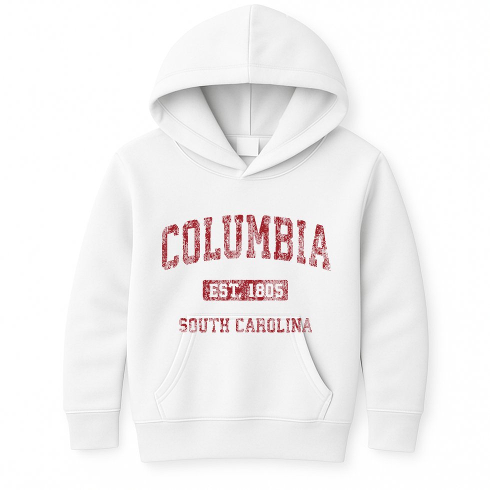 Columbia South Carolina Sc Vintage Athletic Sports Design Kids Hoodie