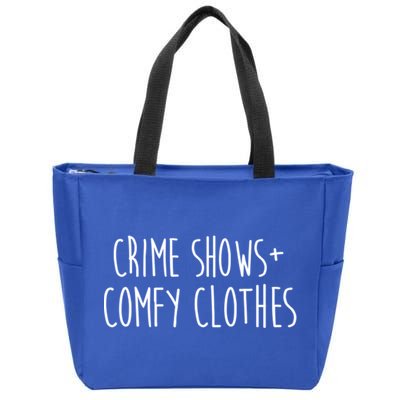 Crime Shows Comfy Clothes Murder Podcasts True Crime Fall Gift Zip Tote Bag