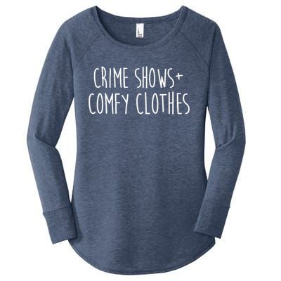 Crime Shows Comfy Clothes Murder Podcasts True Crime Fall Gift Women's Perfect Tri Tunic Long Sleeve Shirt