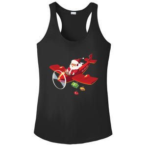 Christmas Santa Claus Pilot Flying Airplane Gift Cool Gift Ladies PosiCharge Competitor Racerback Tank