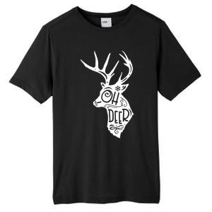 Christmas Snowflake Cute Deer Oh Reindeer Print Cool Gift Tall Fusion ChromaSoft Performance T-Shirt