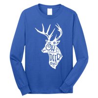 Christmas Snowflake Cute Deer Oh Reindeer Print Cool Gift Long Sleeve Shirt