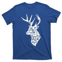 Christmas Snowflake Cute Deer Oh Reindeer Print Cool Gift T-Shirt