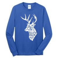 Christmas Snowflake Cute Deer Oh Reindeer Print Cool Gift Tall Long Sleeve T-Shirt