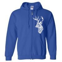 Christmas Snowflake Cute Deer Oh Reindeer Print Cool Gift Full Zip Hoodie