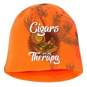 Cigar Smoking Cigars Are My Therapy Smoker Gift Kati - Camo Knit Beanie