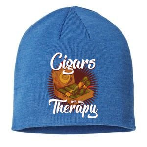 Cigar Smoking Cigars Are My Therapy Smoker Gift Sustainable Beanie