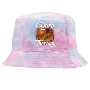 Cigar Smoking Cigars Are My Therapy Smoker Gift Tie-Dyed Bucket Hat