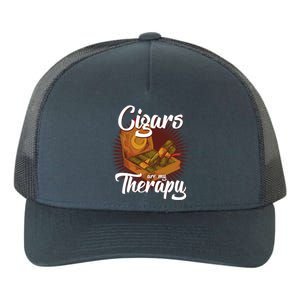 Cigar Smoking Cigars Are My Therapy Smoker Gift Yupoong Adult 5-Panel Trucker Hat