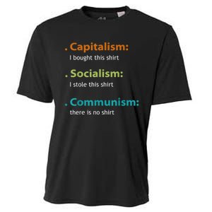 Capitalism Socialism Communism Libertarian Economics Freedom Cooling Performance Crew T-Shirt