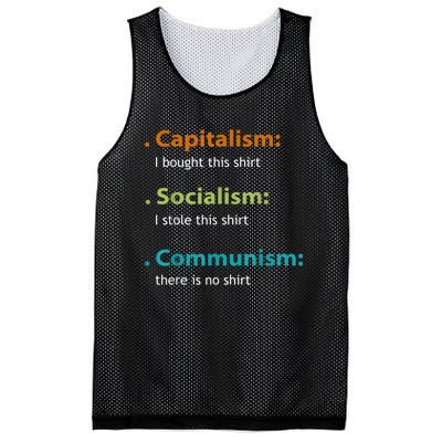 Capitalism Socialism Communism Libertarian Economics Freedom Mesh Reversible Basketball Jersey Tank