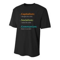 Capitalism Socialism Communism Libertarian Economics Freedom Youth Performance Sprint T-Shirt