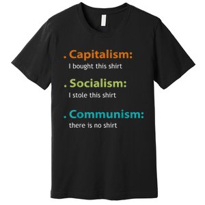 Capitalism Socialism Communism Libertarian Economics Freedom Premium T-Shirt